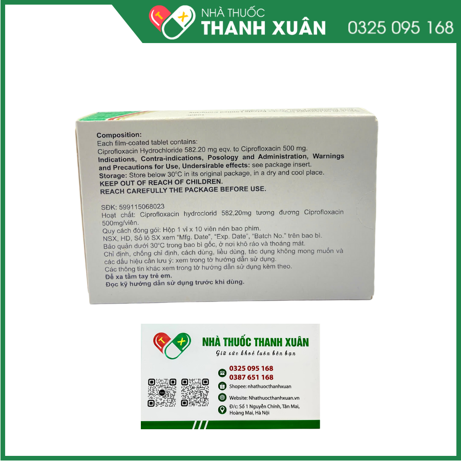 Picaroxin 500 mg thuốc chống nhiễm khuẩn nhạy cảm